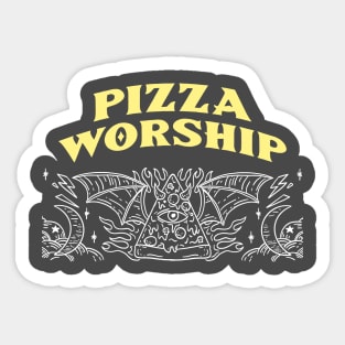 Pizza Worship Pizza Lover Sticker